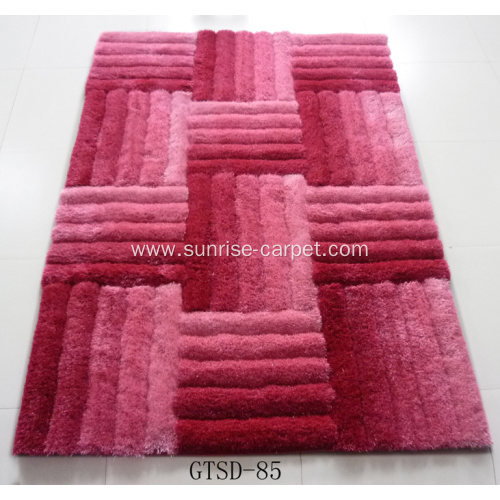 Elastic&Silk Shaggy With 3D Design